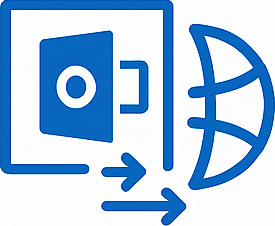 Symbol for synchronize Outlook via Internet